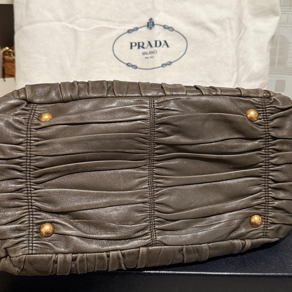 Prada Gray Leather Tote Bag - Picture 9 of 9